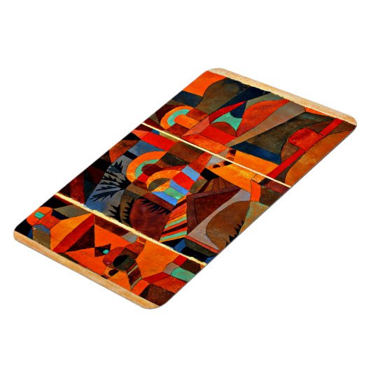 Klee - Tempelgärten, bunte abstrakte Kunstwerke Magnet (Linke Seite)