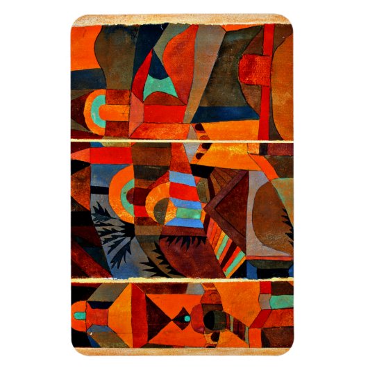 Klee - Tempelgärten, bunte abstrakte Kunstwerke Magnet (Vertikal)