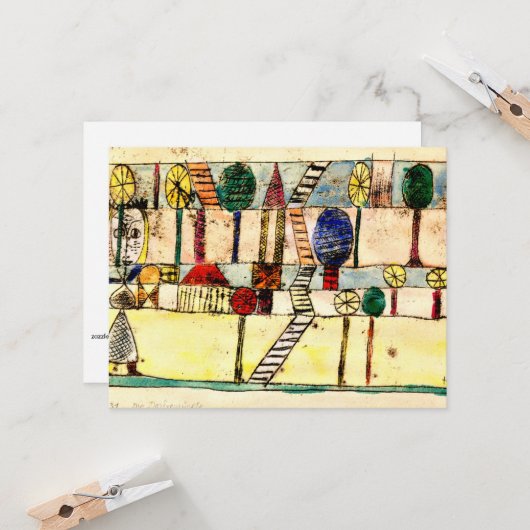 Klee - The Crazy Village, beliebtes abstraktes Kun Karte (Vorderseite/Rückseite Beispiel)