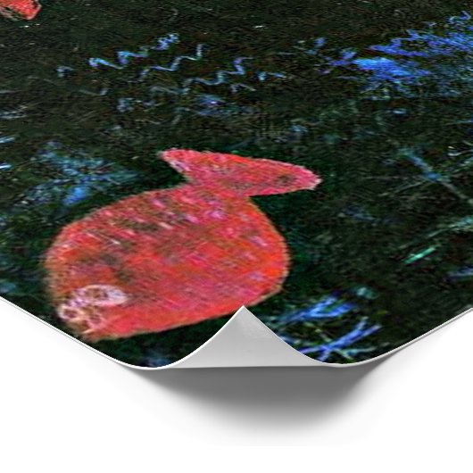 Klee - The Goldfish, 1925 Artwork Poster (Ecke)