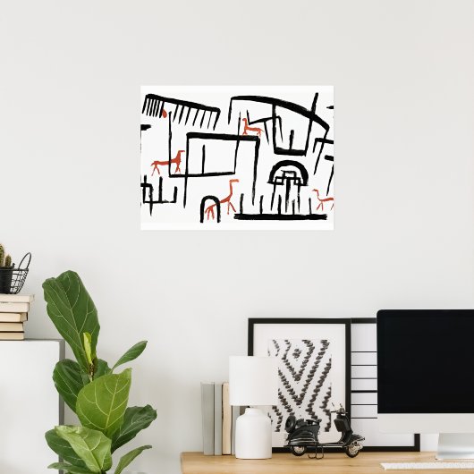 Klee - Tiere in einer Umschließung Poster (Heimbüro)