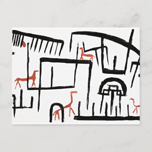 Klee - Tiere in einer Umschließung Postkarte (Vorderseite)