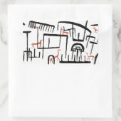 Klee - Tiere in einer Umschließung Rechteckige Sti Rechteckiger Aufkleber (Tasche)