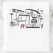 Klee - Tiere in einer Umschließung Rechteckiger Aufkleber (Tasche)