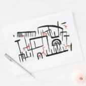 Klee - Tiere in einer Umschließung Rechteckiger Aufkleber (Umschlag)