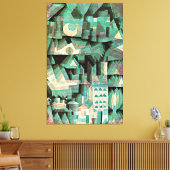 Klee - Traumstadt, abstrakte Kunst, Leinwanddruck (Insitu (Wohnzimmer))