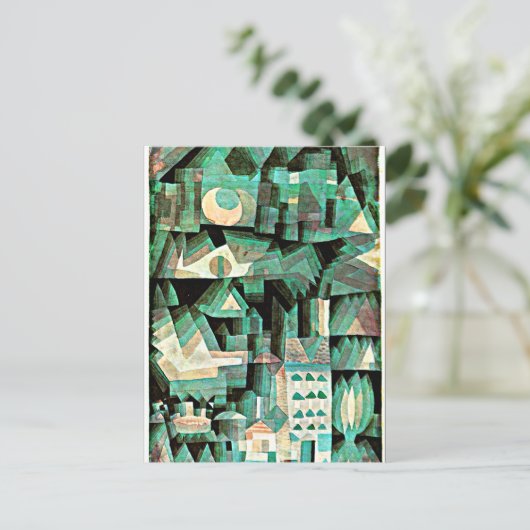 Klee - Traumstadt, abstrakte Kunst Postkarte (Stehend Vorderseite)