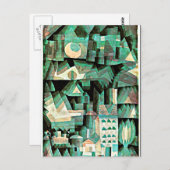 Klee - Traumstadt, abstrakte Kunst Postkarte (Vorne/Hinten)