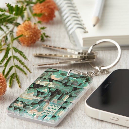 Klee - Traumstadt, abstrakte Kunst, Schlüsselanhänger (Vorderseite rechts)