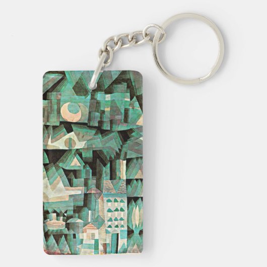 Klee - Traumstadt, abstrakte Kunst, Schlüsselanhänger (Rückseite)