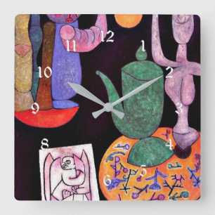 Klee - Unbenannt (Stillleben) Quadratische Wanduhr
