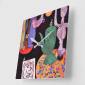 Klee - Unbenannt (Stillleben) Quadratische Wanduhr (Winkel)