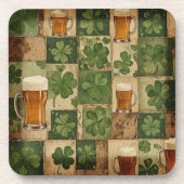 Klee und Bier Getränkeuntersetzer (Vorderseite)