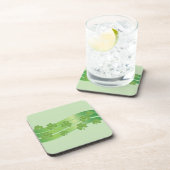 Klee und grüne Streifen Getränkeuntersetzer (Rechte Seite)