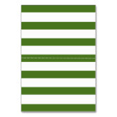 Klee und grüne Streifen Irish Hochzeitsbegleitkart Tischnummer (Rückseite)