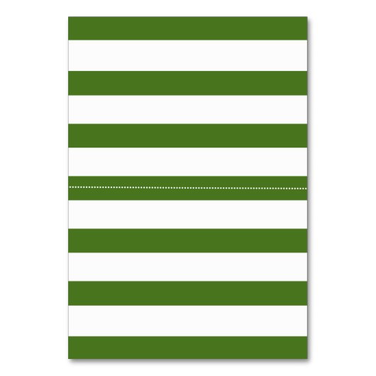 Klee und grüne Streifen Irish Hochzeitsbegleitkart Tischnummer (Rückseite)