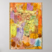 Klee - Unfertige Landschaft Gerahmt in Cerulean Bl Poster (Vorne)