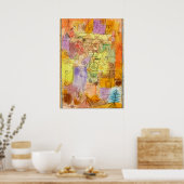 Klee - Unfertige Landschaft Gerahmt in Cerulean Bl Poster (Küche)