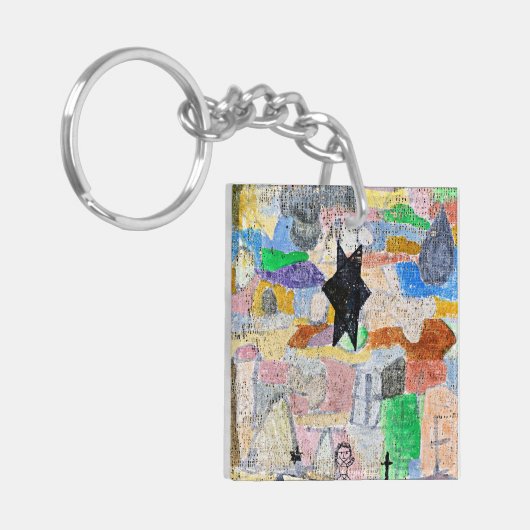 Klee - unter einem schwarzen Stern Schlüsselanhänger (Vorderseite links)