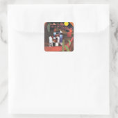 Klee - Villa R Quadratischer Aufkleber (Tasche)