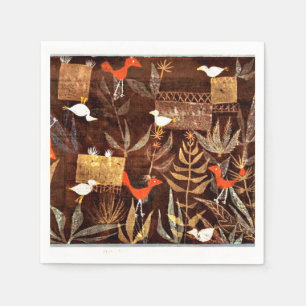 Klee - Vogelgarten, berühmtes Kunstwerk, Serviette