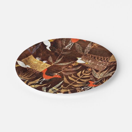 Klee - Vogelgarten Pappteller (Schrägansicht)