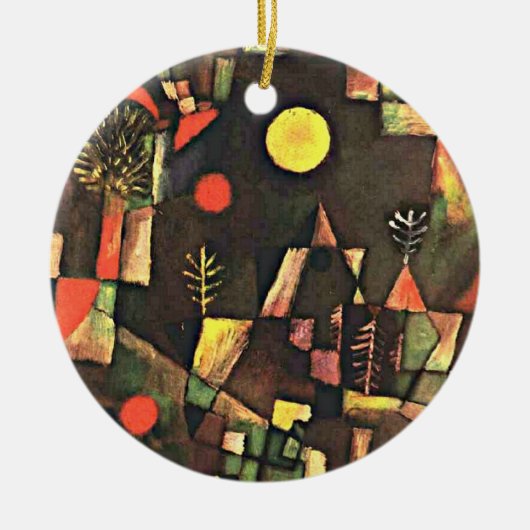 Klee - Vollmond Keramik Ornament (Vorne)