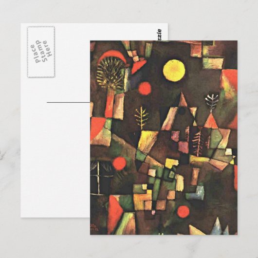 Klee - Vollmond Postkarte (Vorne/Hinten)