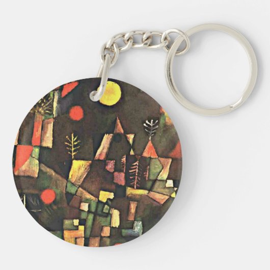 Klee - Vollmond Schlüsselanhänger (Rückseite)