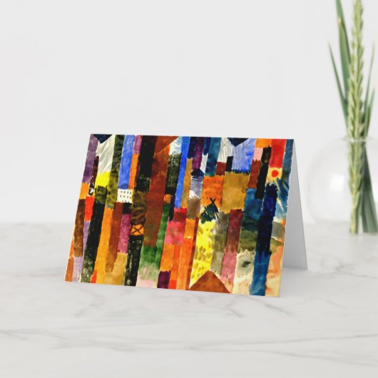 Klee - Vor der Stadt, abstrakte Kunst, Karte (Vorderseite)