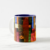 Klee - Vor der Stadt. Paul Klee malt. Zweifarbige Tasse (Vorderseite Links)