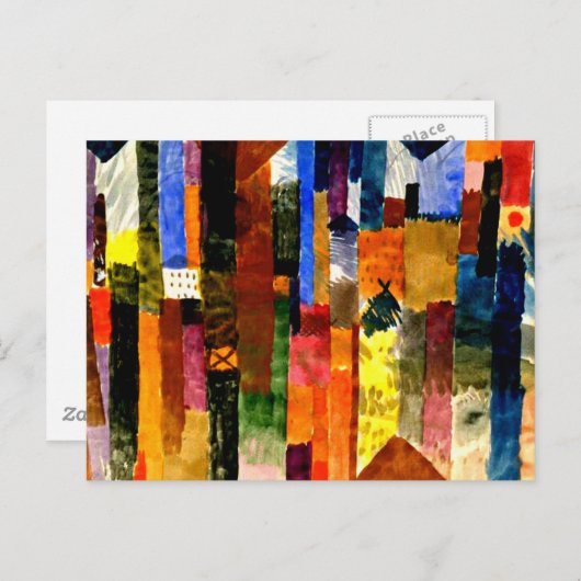 Klee - Vor der Stadt Postkarte (Vorne/Hinten)