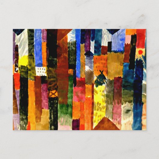 Klee - Vor der Stadt Postkarte (Vorderseite)