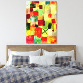 Klee - Wasserfarbe mit dunkelgrünem Kreuz Leinwanddruck (Insitu (Schlafzimmer))