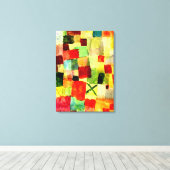 Klee - Wasserfarbe mit dunkelgrünem Kreuz Leinwanddruck (Insitu (Holzboden))