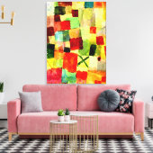 Klee - Wasserfarbe mit dunkelgrünem Kreuz Leinwanddruck (Insitu (Wohnzimmer))