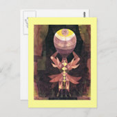 Klee - Wild Berry, Paul Klee Gemälde Postkarte (Vorne/Hinten)