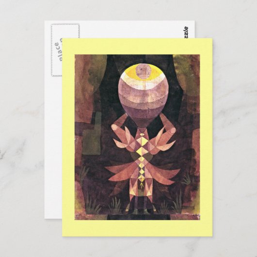 Klee - Wild Berry, Paul Klee Gemälde Postkarte (Vorne/Hinten)