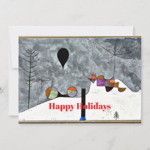 Klee - Winter, abstrakte Weihnachtskunst Feiertagskarte