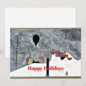 Klee - Winter, abstrakte Weihnachtskunst Feiertagskarte (Vorne/Hinten)