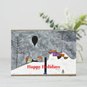 Klee - Winter, abstrakte Weihnachtskunst Feiertagskarte (Stehend Vorderseite)