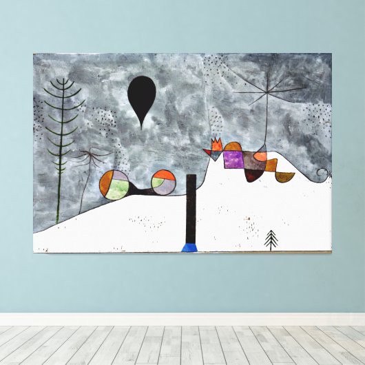 Klee - Winter, beliebte Kunstwerke, Leinwanddruck (Insitu (Holzboden))