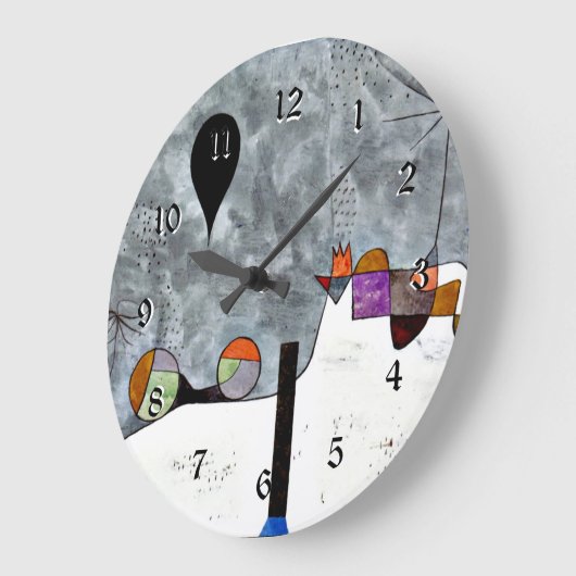 Klee - Winter, beliebtes Gemälde Große Wanduhr (Winkel)
