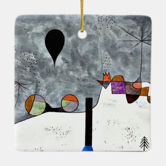 Klee - Winter Keramikornament (Rückseite)