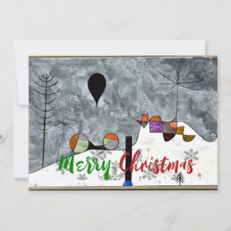 Klee - Winter Painting, Christmas greetings Mitteilungskarte