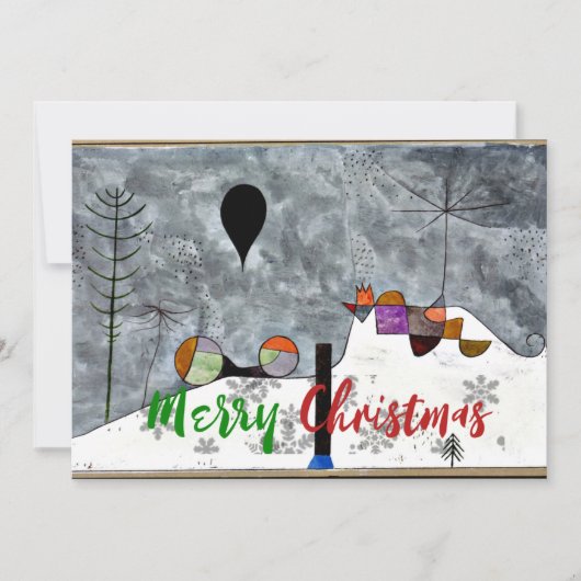 Klee - Winter Painting, Christmas greetings Mitteilungskarte (Vorderseite)
