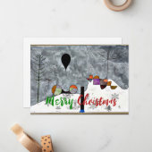 Klee - Winter Painting, Christmas greetings Mitteilungskarte (Vorderseite/Rückseite Beispiel)