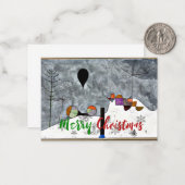 Klee - Wintergemälde, Weihnachtsgrüße Mitteilungskarte (Vorderseite/Rückseite Beispiel)