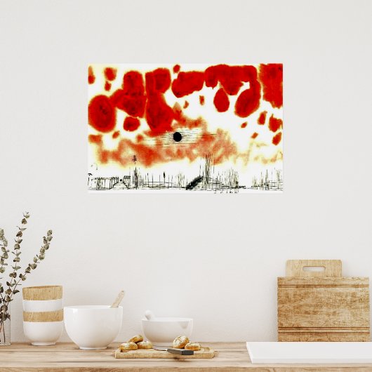 Klee - Wolken über Bor Poster (Küche)