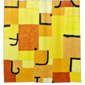 Klee - Zeichen in Gelb Duschvorhang (Vorderseite)